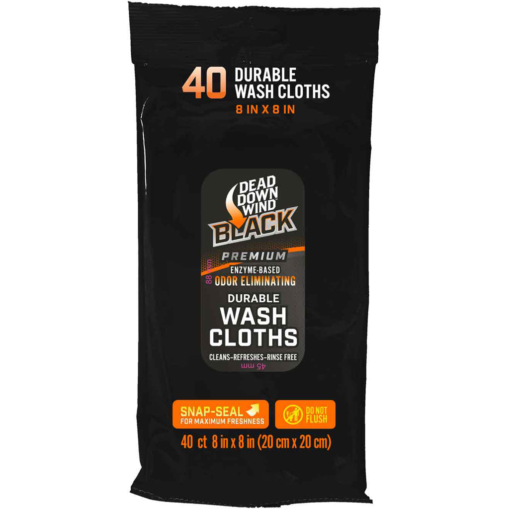 Dead Down Wind Dead Down Wind Black Premium Field Wash Cloths 40 pk. - Archery & Outdoor Gear - DropShot Archery