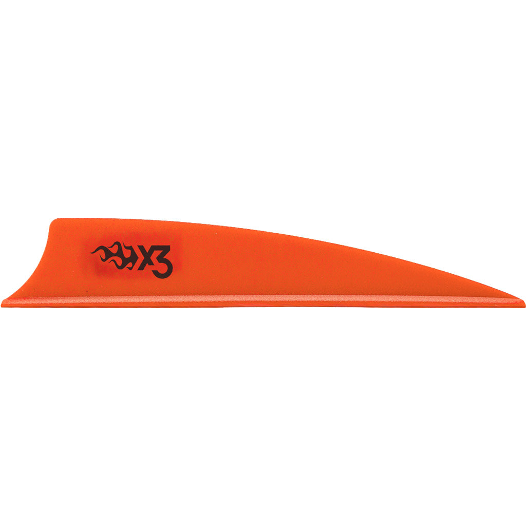 Bohning X3 Vanes Shield Cut 3 in. Neon Orange 36 pk.