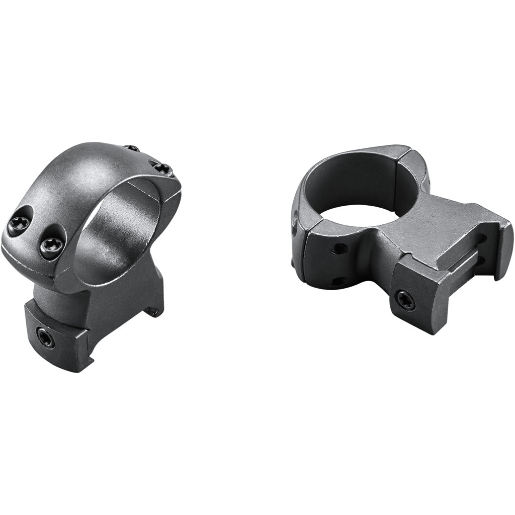Weaver Weaver Grand Slam Steel Rings Matte Black 1" XHigh Clamshell Pack - Imported Draft - DropShot Archery