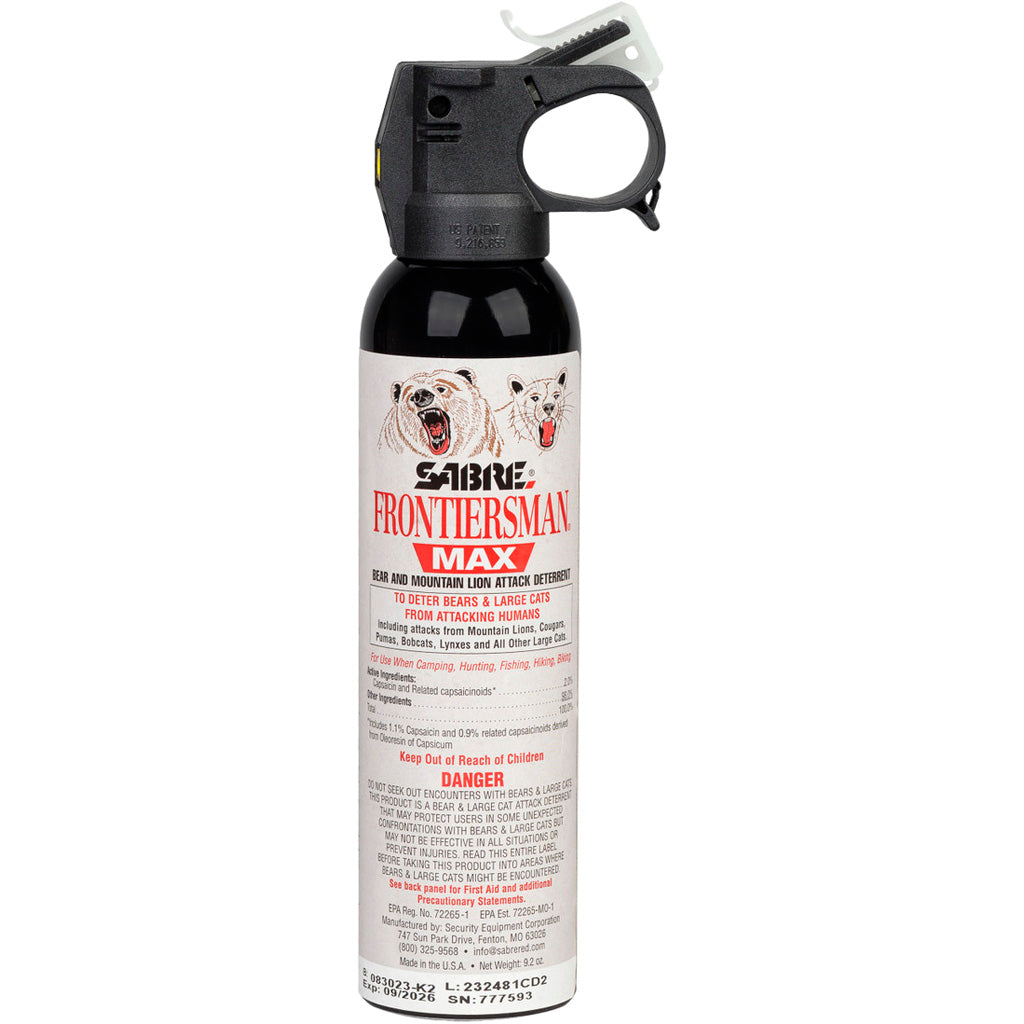 Sabre Sabre Frontiersman Max Bear and Lion Spray 9.2 oz - Imported Draft - DropShot Archery
