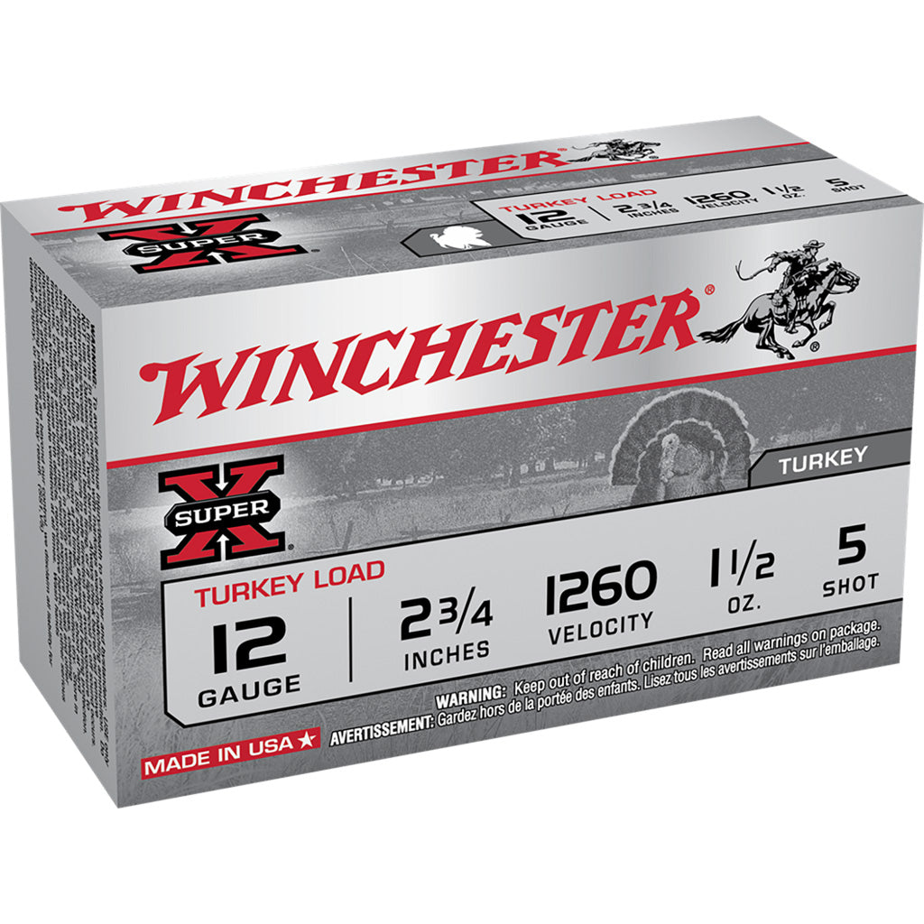 Winchester Winchester Super-X Magnum Turkey Load 12 ga. 2.75 in. 1 1/2 oz. 5 Shot 10 rd. - Imported Draft - DropShot Archery