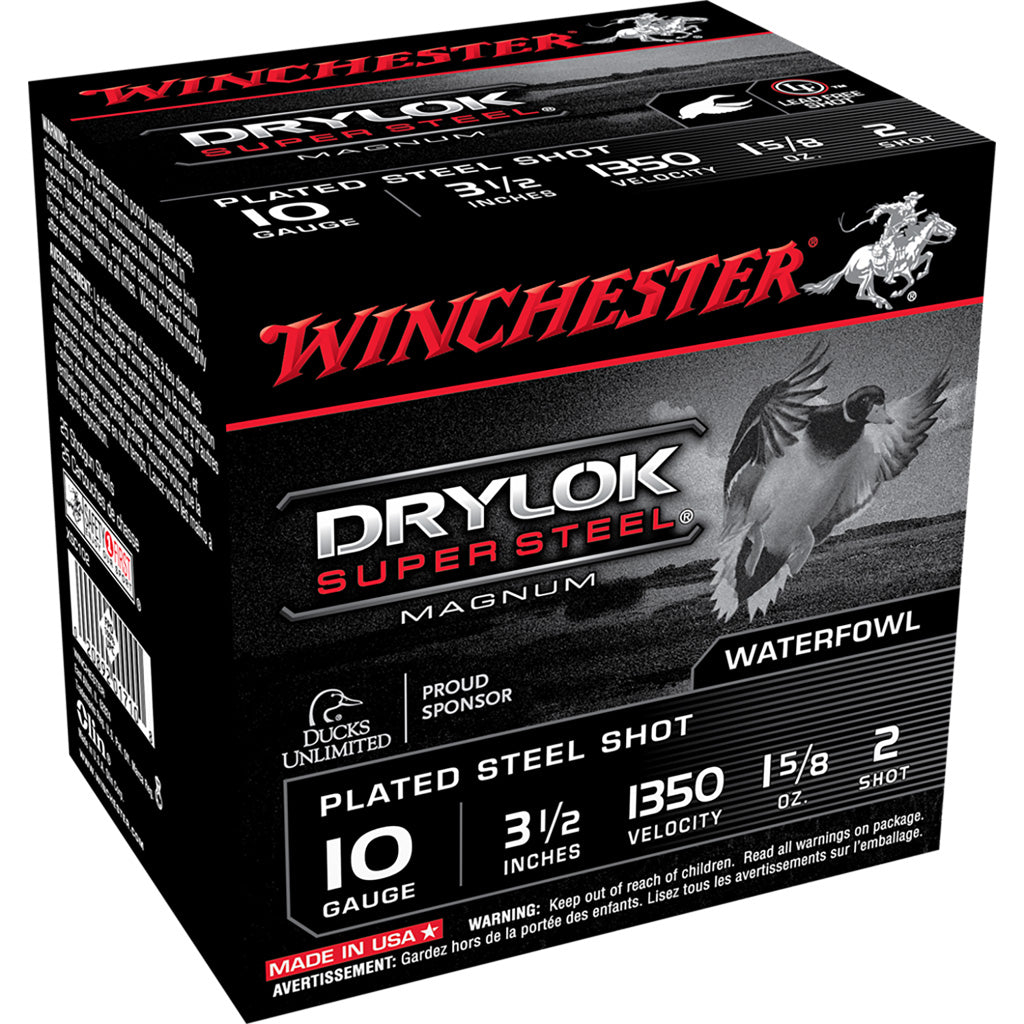 Winchester Winchester Drylok Magnum Plated Load 10 ga. 3.5 in. 1 5/8 oz. 2 Shot 25 rd. - Imported Draft - DropShot Archery