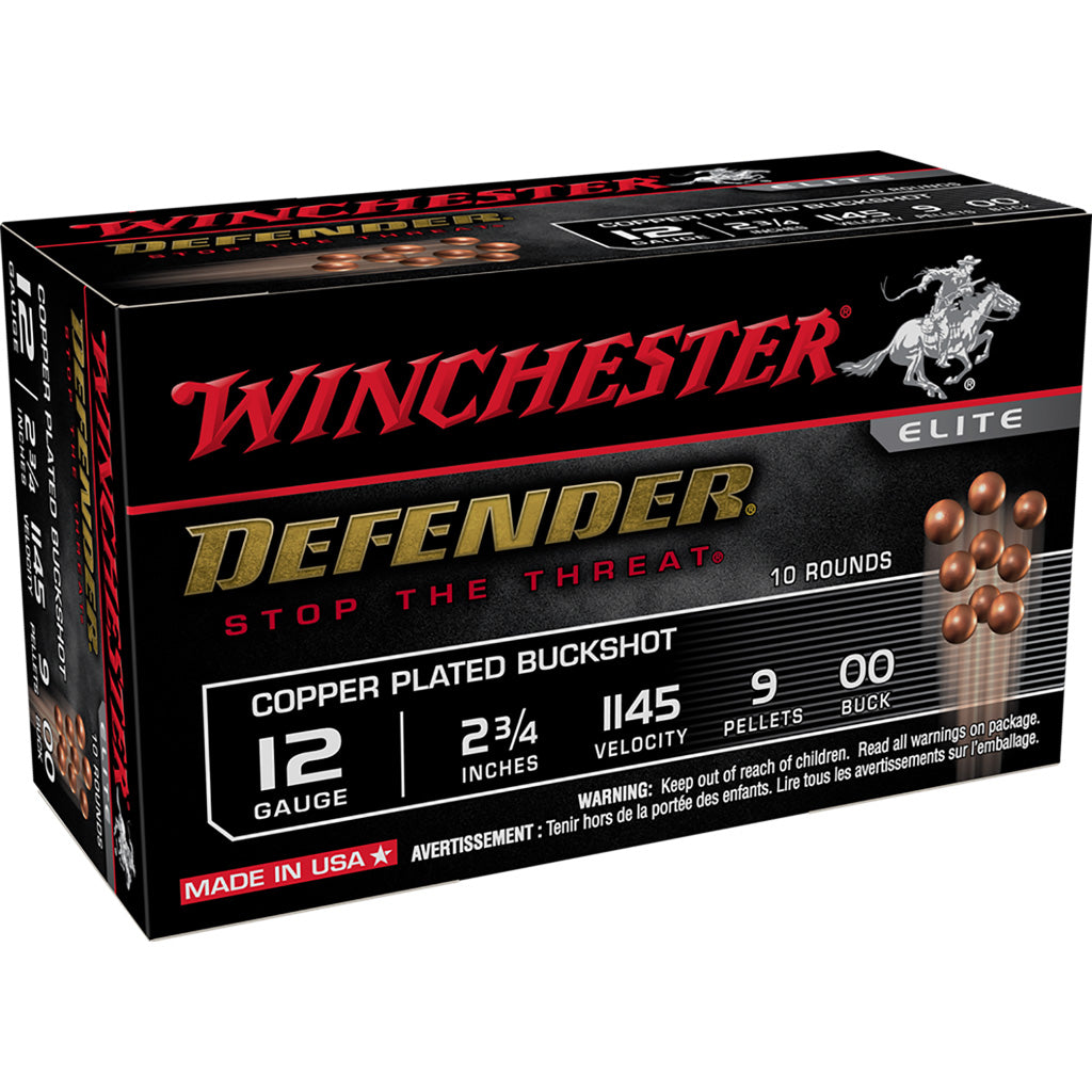 Winchester Winchester Defender Load 12 ga. 2.75 in. 9 Pellet 00 Buck 10 rd. - Imported Draft - DropShot Archery