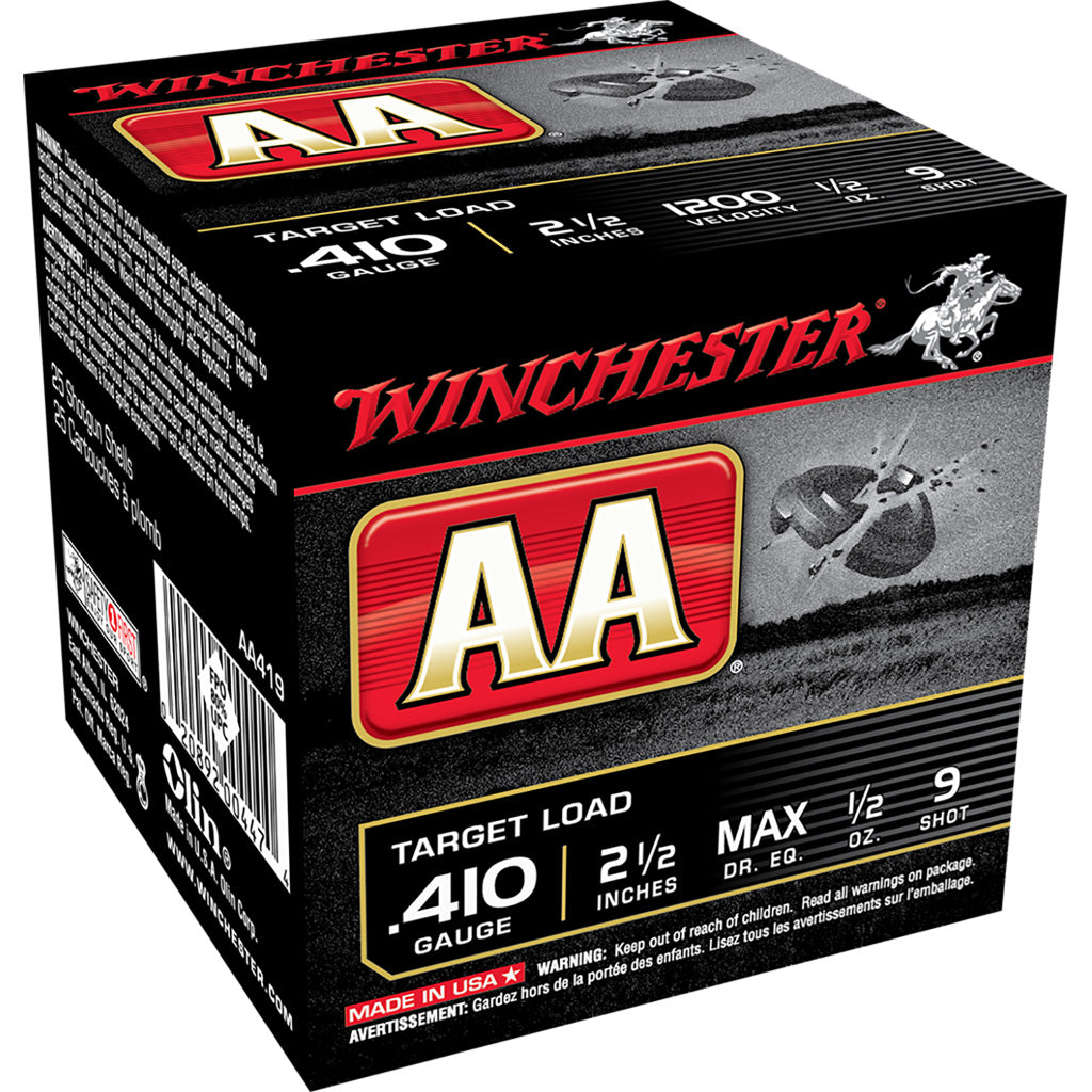 Winchester Winchester AA Target Load 410 ga. 2.5 in. 1/2 oz. 9 Shot 25 rd. - Imported Draft - DropShot Archery