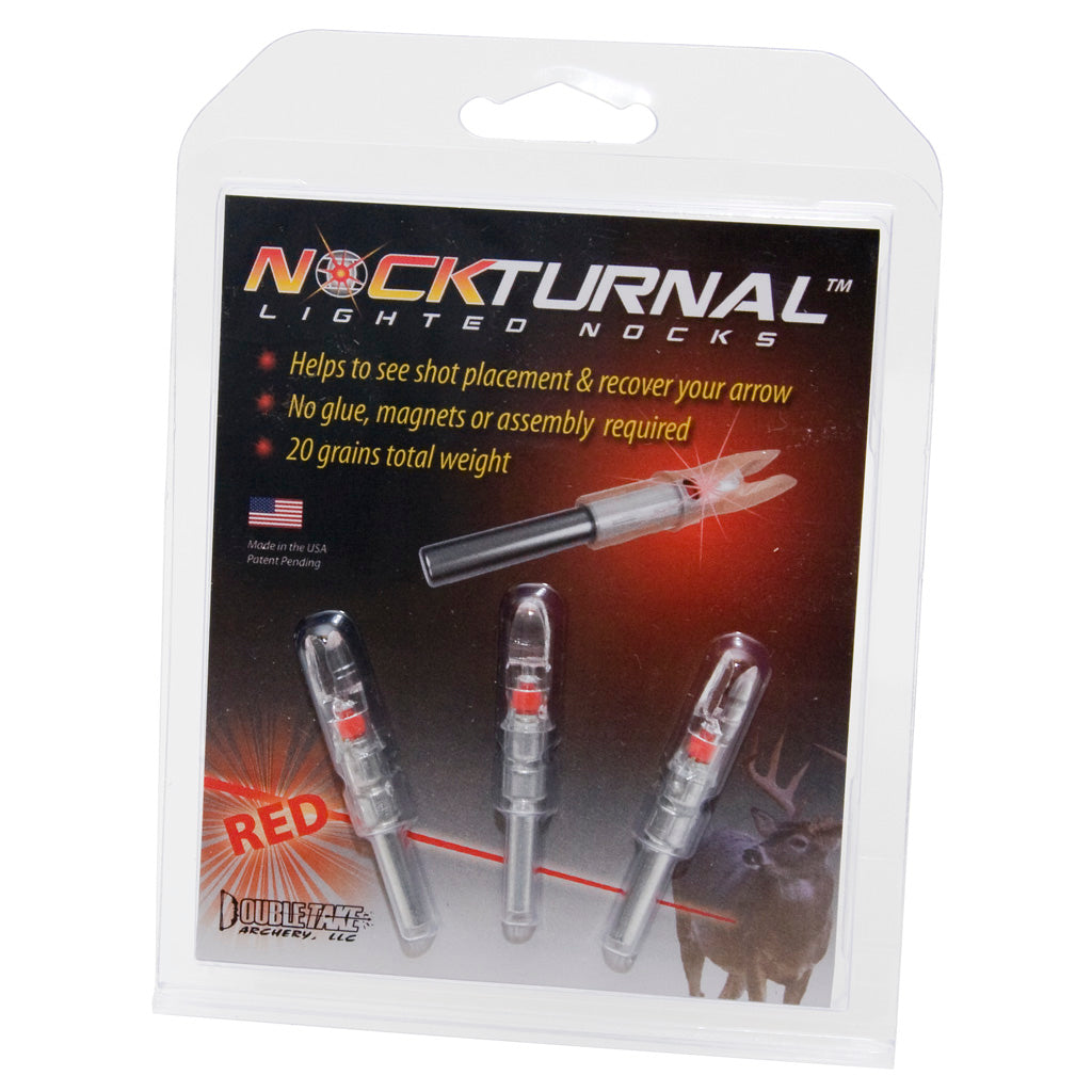 Nockturnal Nockturnal Lighted Nocks Red Gold Tip 3 pk. - Imported Draft - DropShot Archery