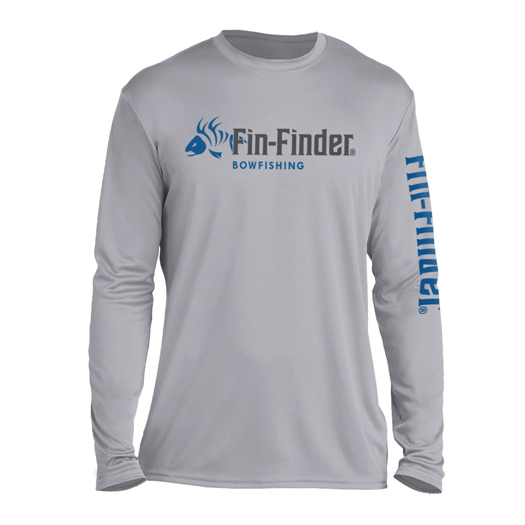 Fin-Finder Fin Finder Skulls Performance Longsleeve Grey 2x-large - Archery & Outdoor Gear - DropShot Archery