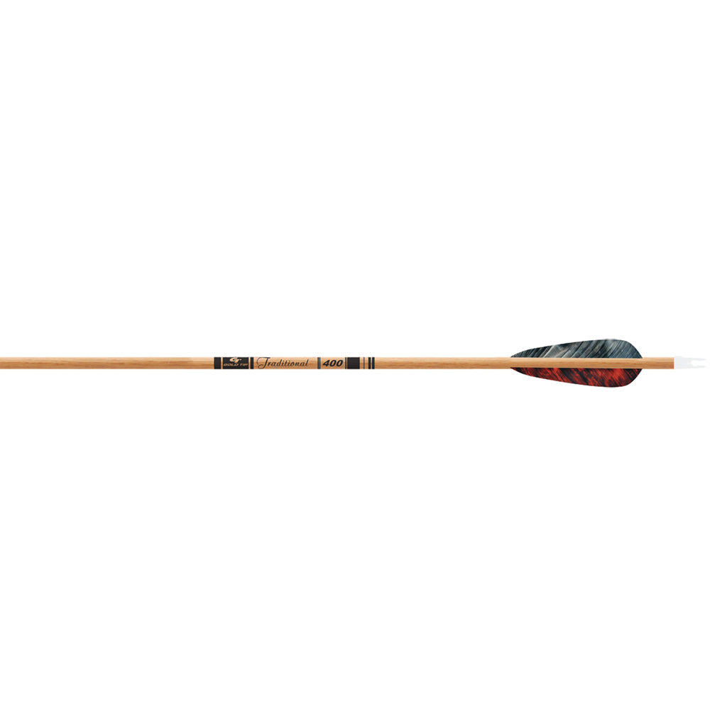 Gold Tip Gold Tip Traditional Arrows 400 4 in. Feathers 6 pk. - Imported Draft - DropShot Archery