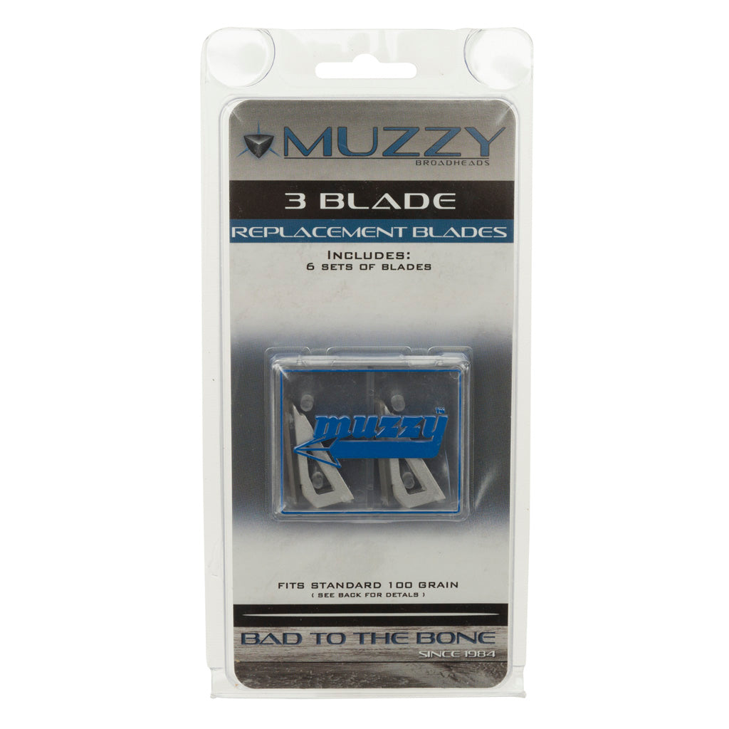 Muzzy Muzzy Replacement Blades 3 Blade 100 Gr. 18 pk. - Broadheads - DropShot Archery