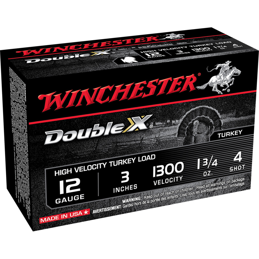 Winchester Winchester Double X High Velocity Turkey Load 12 ga. 3 in. 1 3/4 oz. 4 Shot 10 rd. - Imported Draft - DropShot Archery