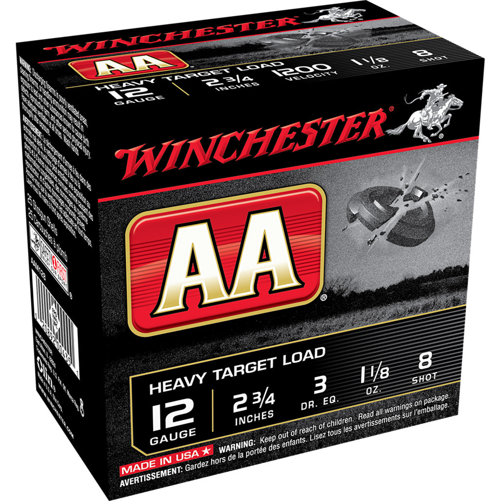 Winchester Winchester AA Heavy Target Load 12 ga. 2.75 in. 1 1/8 oz. 8 Shot 25 rd. - Imported Draft - DropShot Archery