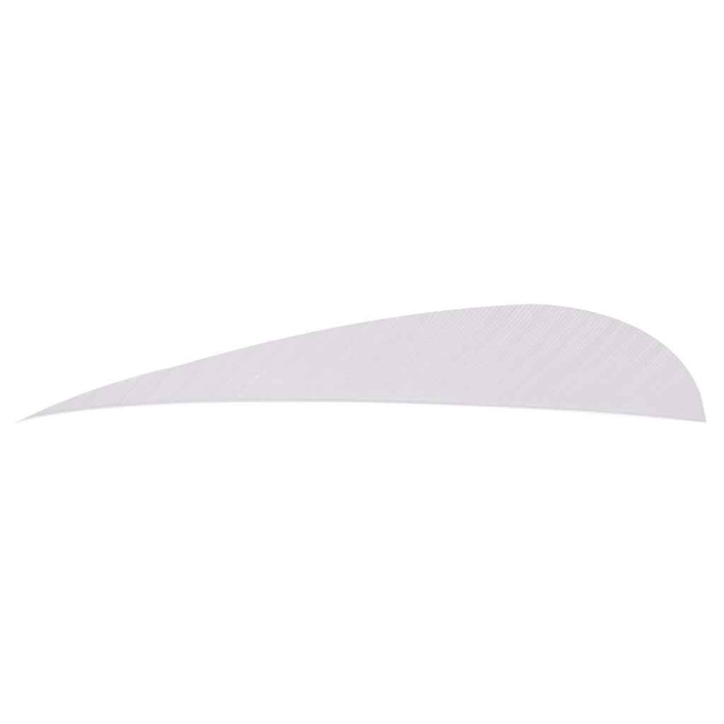 Trueflight Trueflight Parabolic Feathers White 4 in. RW 100 pk. - Imported Draft - DropShot Archery