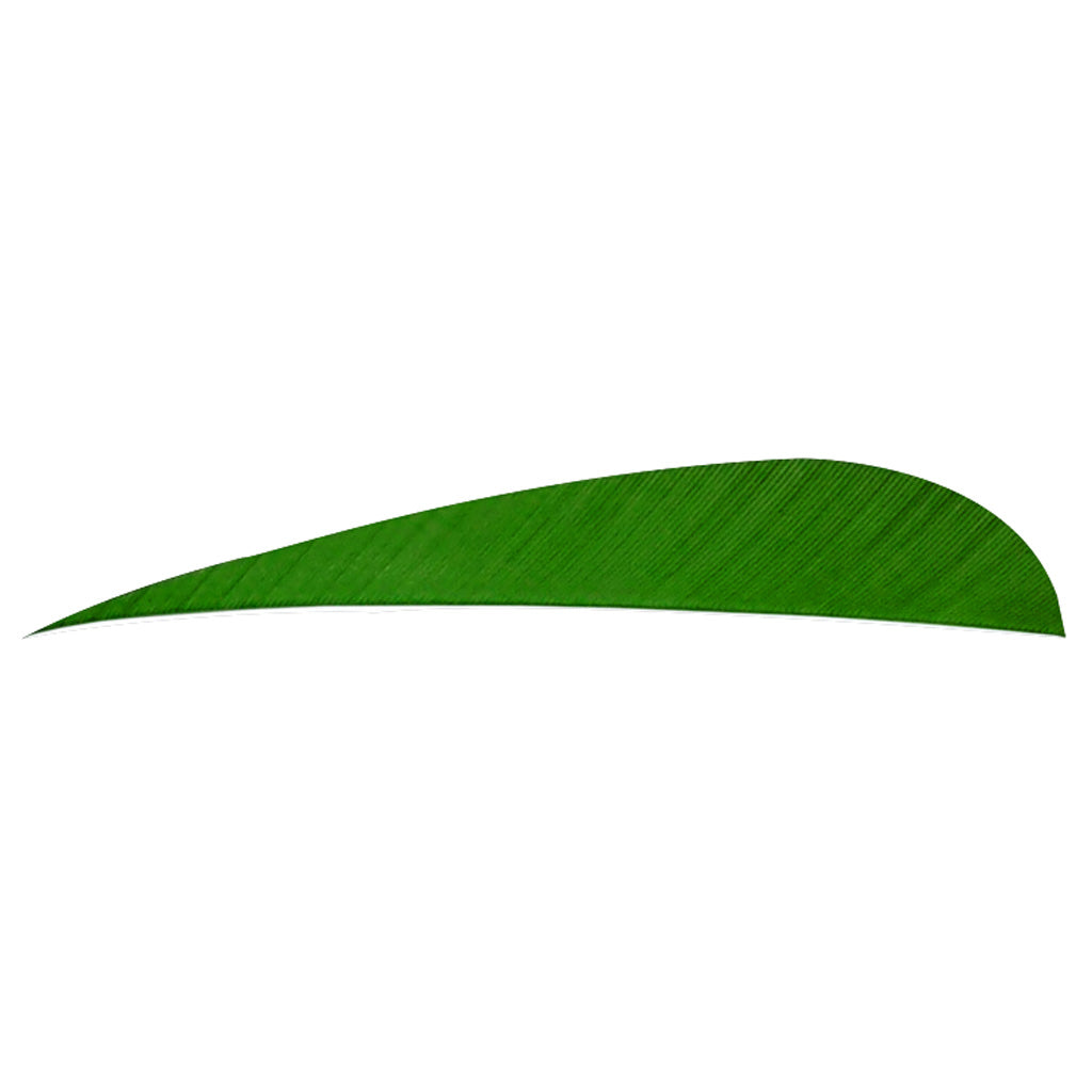 Trueflight Trueflight Parabolic Feathers Green 4 In. Lw 100 pk. - Outdoor Gear - DropShot Archery