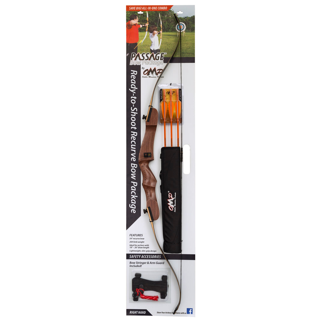 October Mountain October Mountain Passage Recurve Bow Package 54 In. 20 LBS. LH - Compound Bows - DropShot Archery