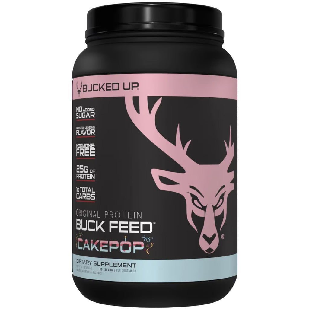 Bucked Up Buck Feed Protein Cake Pop 30 Serving Tub