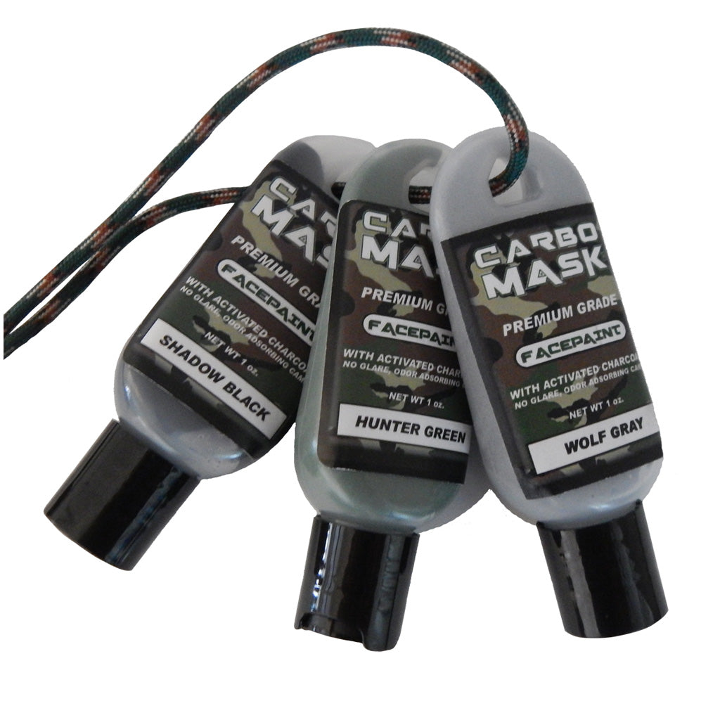 Carbomask Carbo Mask Facepaint Black/green/grey 1 Oz. 3 pk. - Archery & Outdoor Gear - DropShot Archery