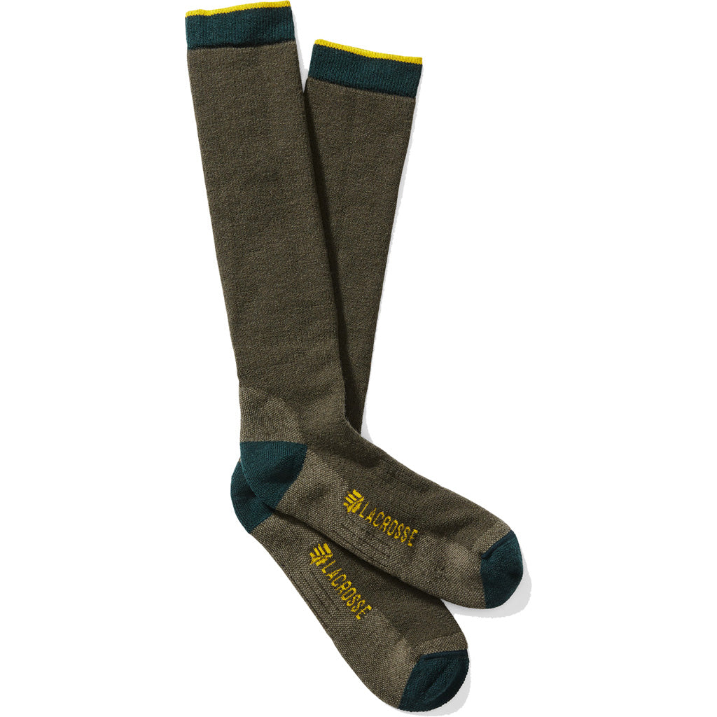 Lacrosse Lacrosse Men's Merino Midweight Socks Over Calf Green X-large - Outdoor Gear - DropShot Archery