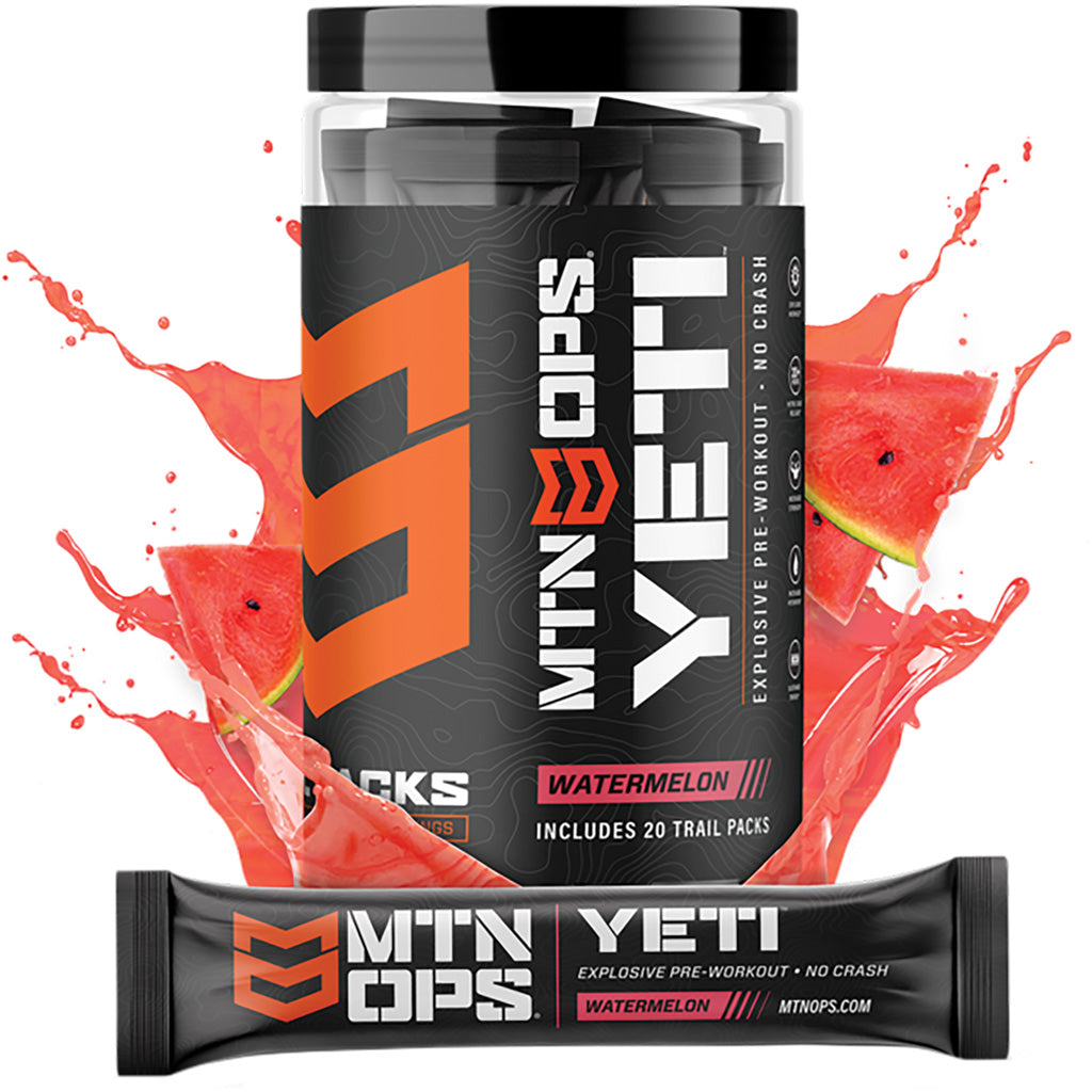 Mtn Ops Mtn Ops Yeti Preworkout Watermelon Trail Packs 20 Ct. - Outdoor Gear - DropShot Archery