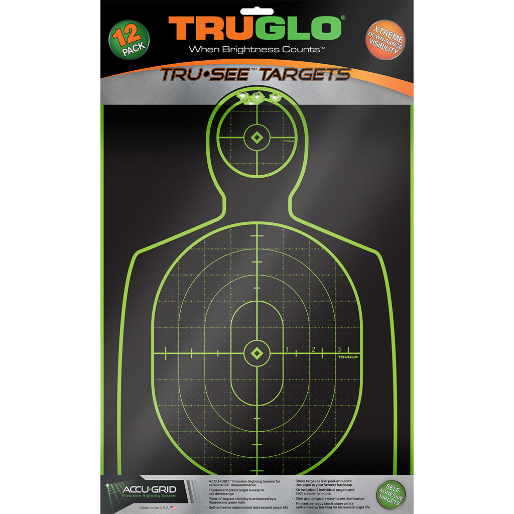 Truglo Truglo Trusee Splatter Silhouette Target Green 12x18 12 pk. - Outdoor Gear - DropShot Archery