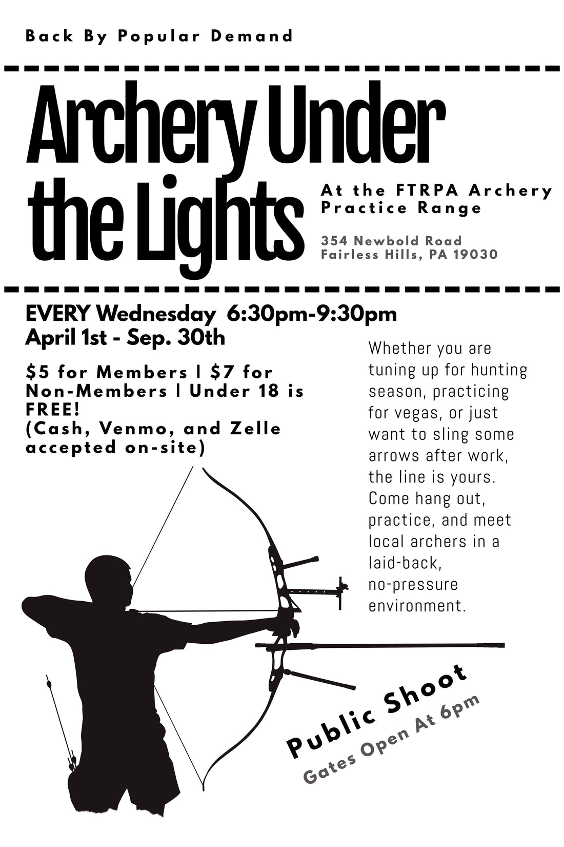 Archery Under The Lights - Falls Township Rifle & Pistol Association