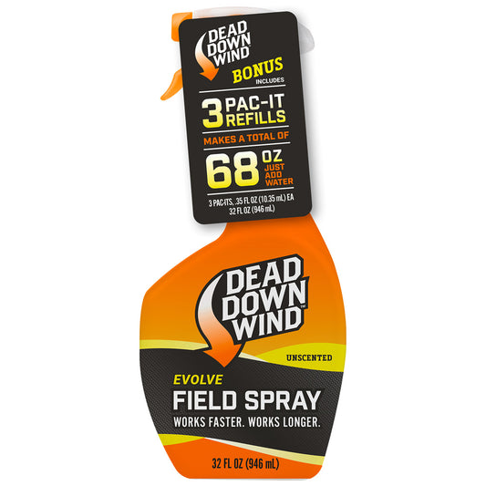 Dead Down Wind Dead Down Wind Field Spray Combo 32 Oz. Plus 3-12 Oz. Pac-its (68 Oz.) - Outdoor Gear - DropShot Archery