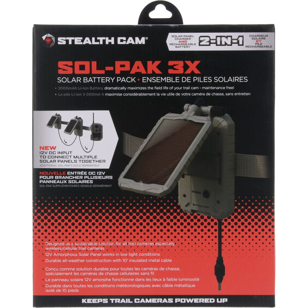 Stealth Cam Fieldmax External Solar Pack 3,000mah