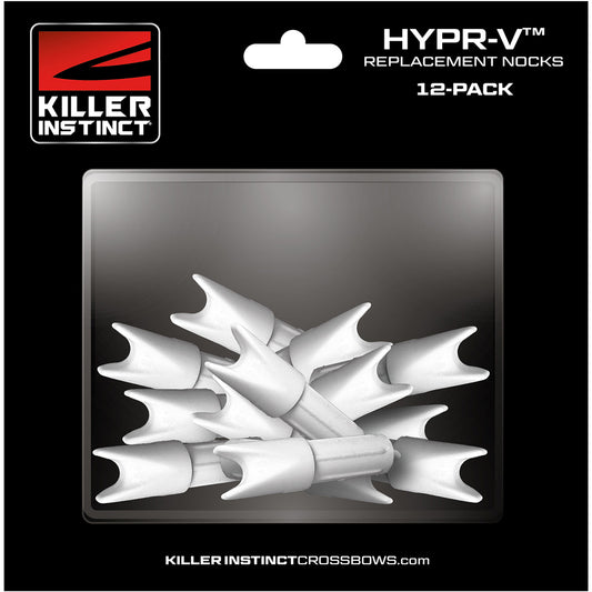 Killer Instinct Killer Instinct Hypr-v Nocks White 12 pk. - Archery & Outdoor Gear - DropShot Archery