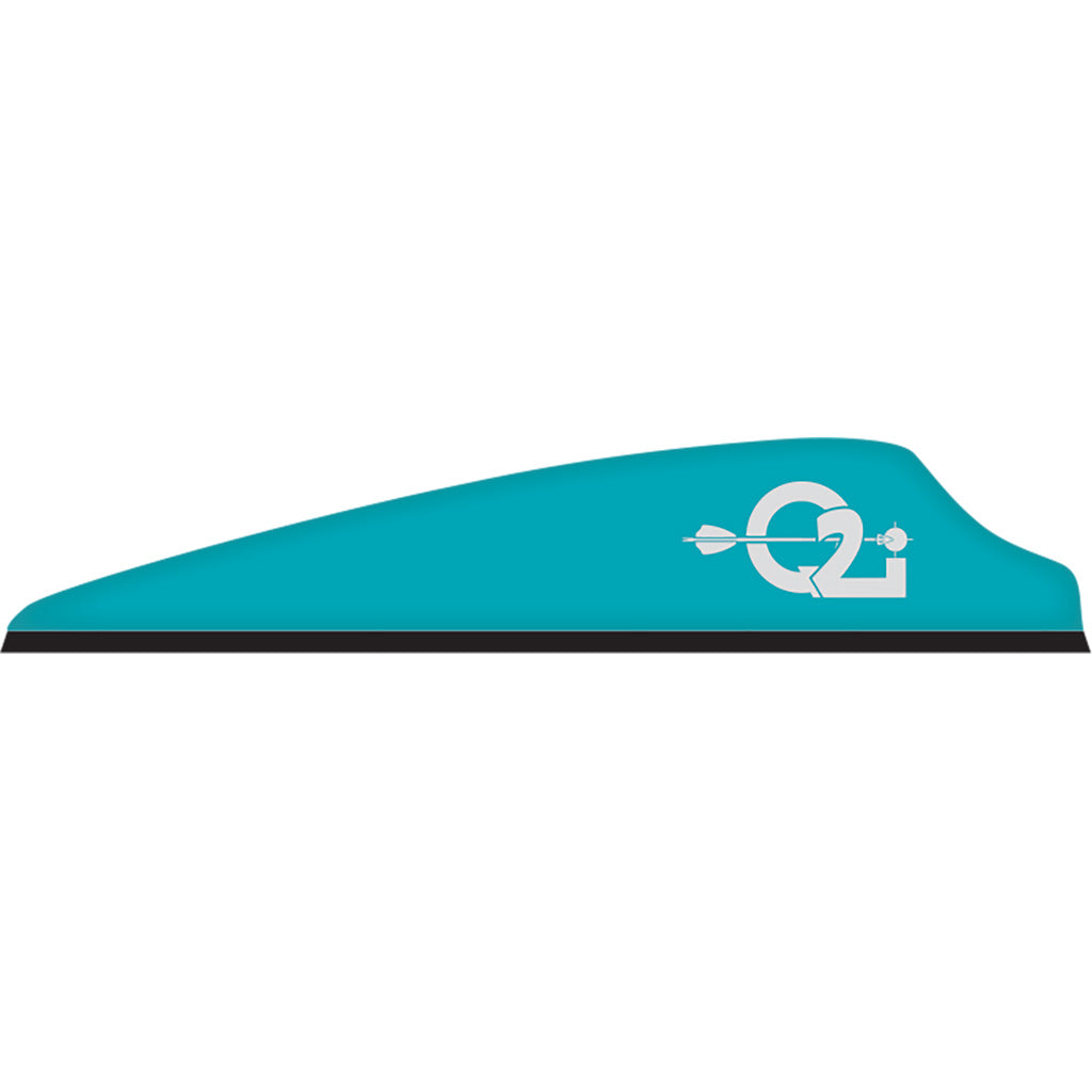 Q2i Q2i Fusion X-II Vanes Teal 2.5 in. 100 pk. - Imported Draft - DropShot Archery