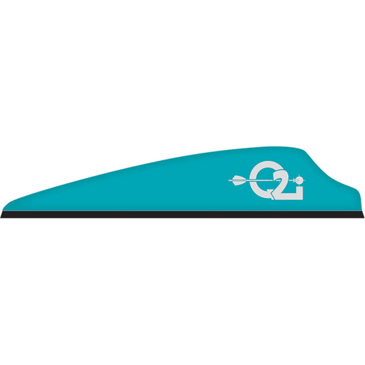 Q2i Q2i Fusion X-II Vanes Teal 2.5 in. 100 pk. - Imported Draft - DropShot Archery