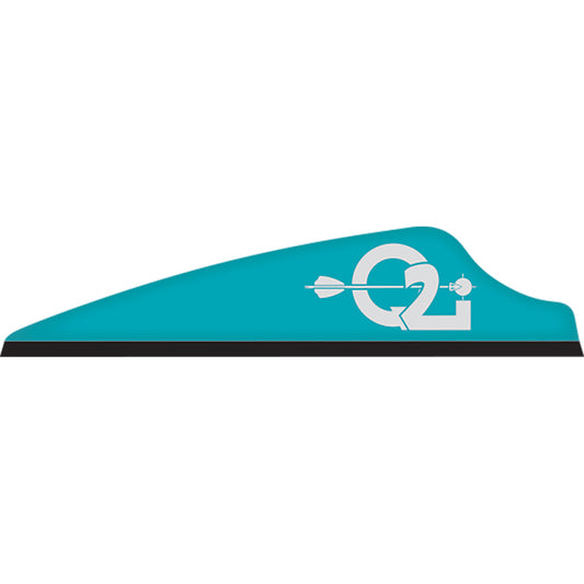 Q2i Q2i Fusion X-II SL Vanes Teal 1.75 in. 100 pk. - Imported Draft - DropShot Archery