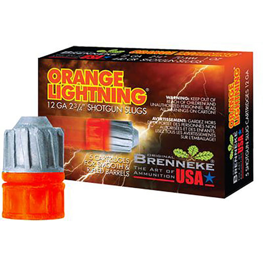 Brenneke Brenneke Orange Lightning Lead Free Sabot 12 ga. 2 3/4 in. 2/3 oz. 5 rd. - Imported Draft - DropShot Archery