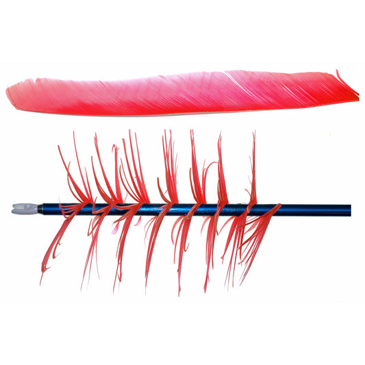 Trueflight Trueflight Spiral Wrap Flu-Flu Feathers Red RW 100 pk. - Imported Draft - DropShot Archery