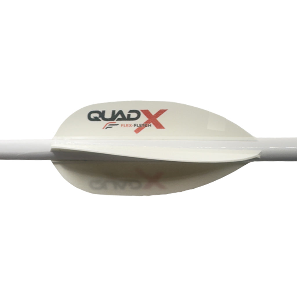 Flex Fletch Flex Fletch Quad X Vanes White 50 pk. - Imported Draft - DropShot Archery