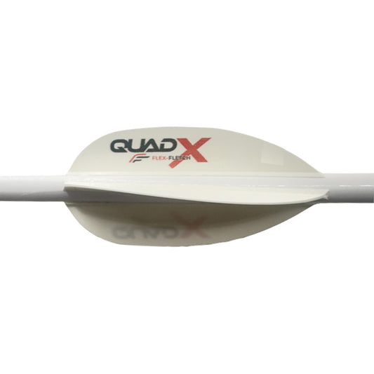 Flex Fletch Flex Fletch Quad X Vanes White 50 pk. - Imported Draft - DropShot Archery