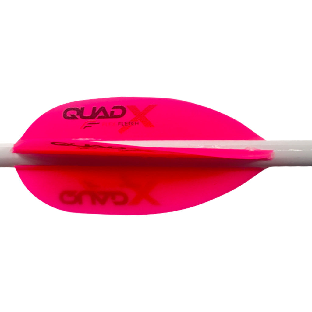 Flex Fletch Flex Fletch Quad X Vanes Flo Red 50 pk. - Imported Draft - DropShot Archery