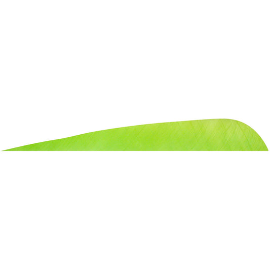 Gateway Gateway Parabolic Feathers Chartreuse 4 in. RW 12 pk. - Imported Draft - DropShot Archery