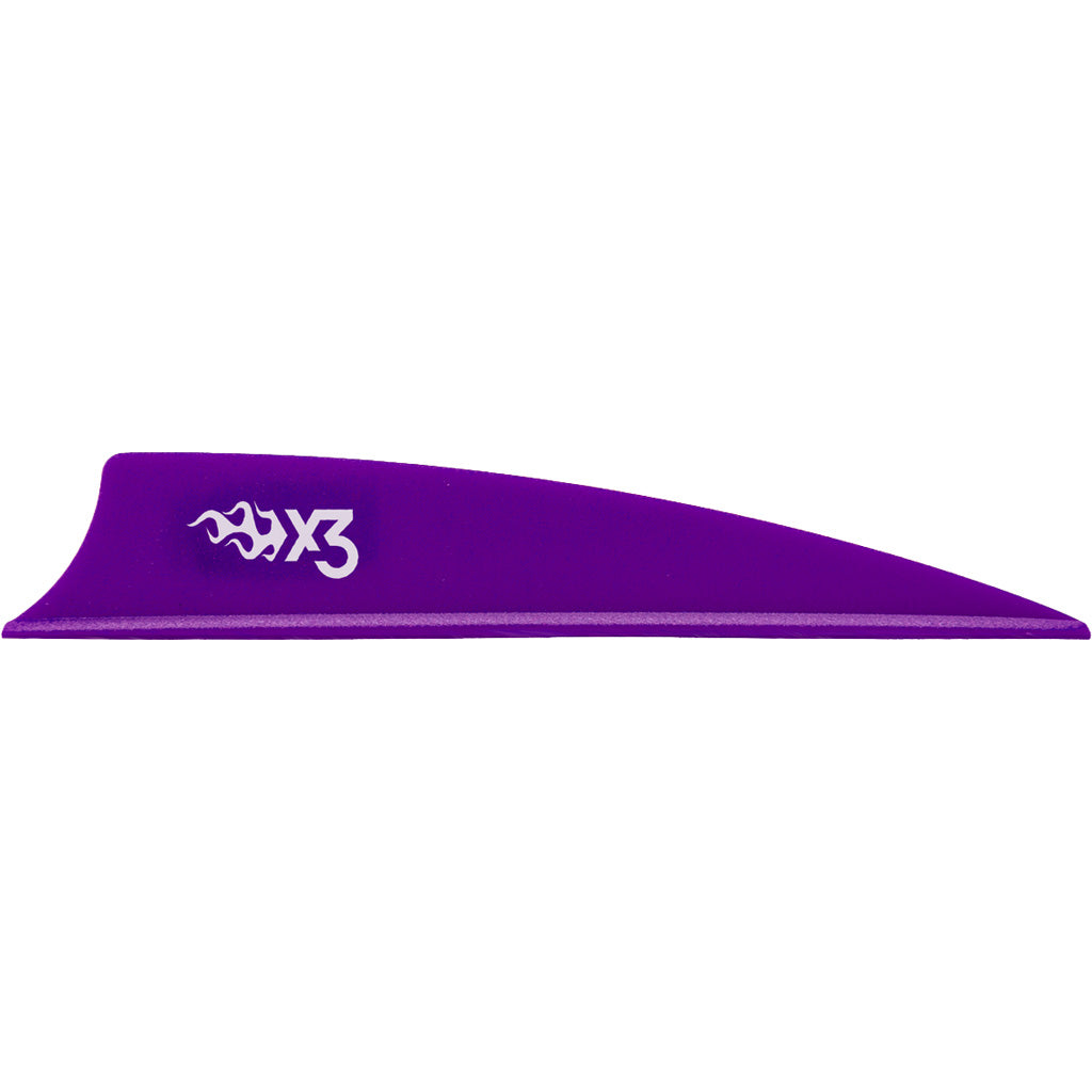 Bohning X3 Vanes Shield Cut 3 in. Purple 36 pk.