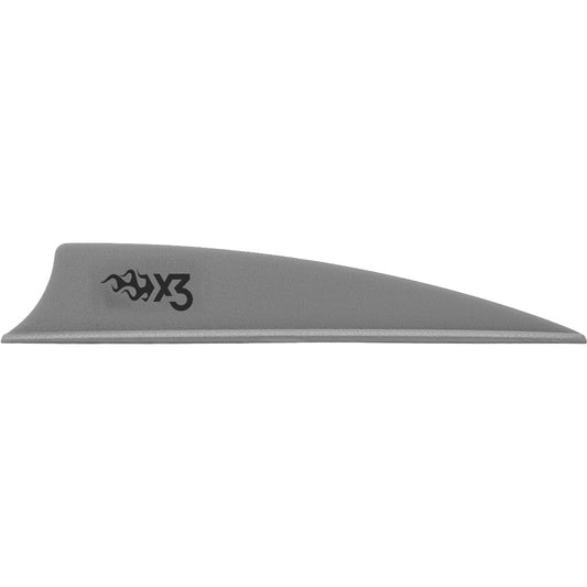 Bohning X3 Vanes Shield Cut 3 in. Silver 36 pk.