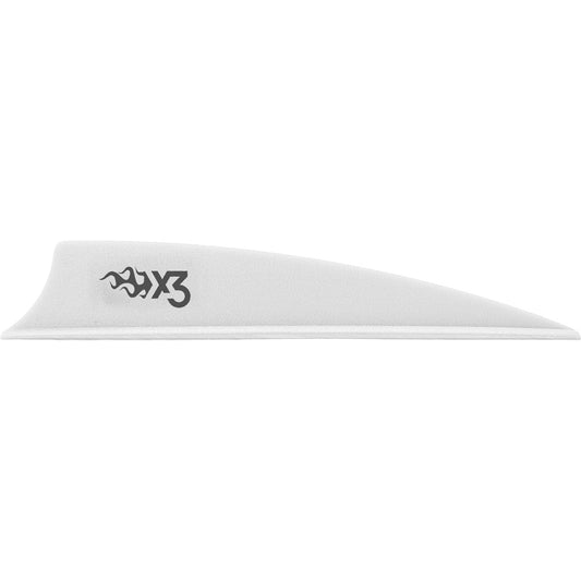 Bohning Bohning X3 Vanes Shield Cut 3 in. White 36 pk. - Imported Draft - DropShot Archery