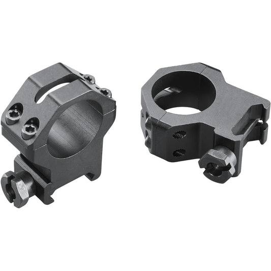 Weaver Weaver Classic 4Hole Skeleton Rings Matte Black 1" XHigh Clamshell Pack - Imported Draft - DropShot Archery