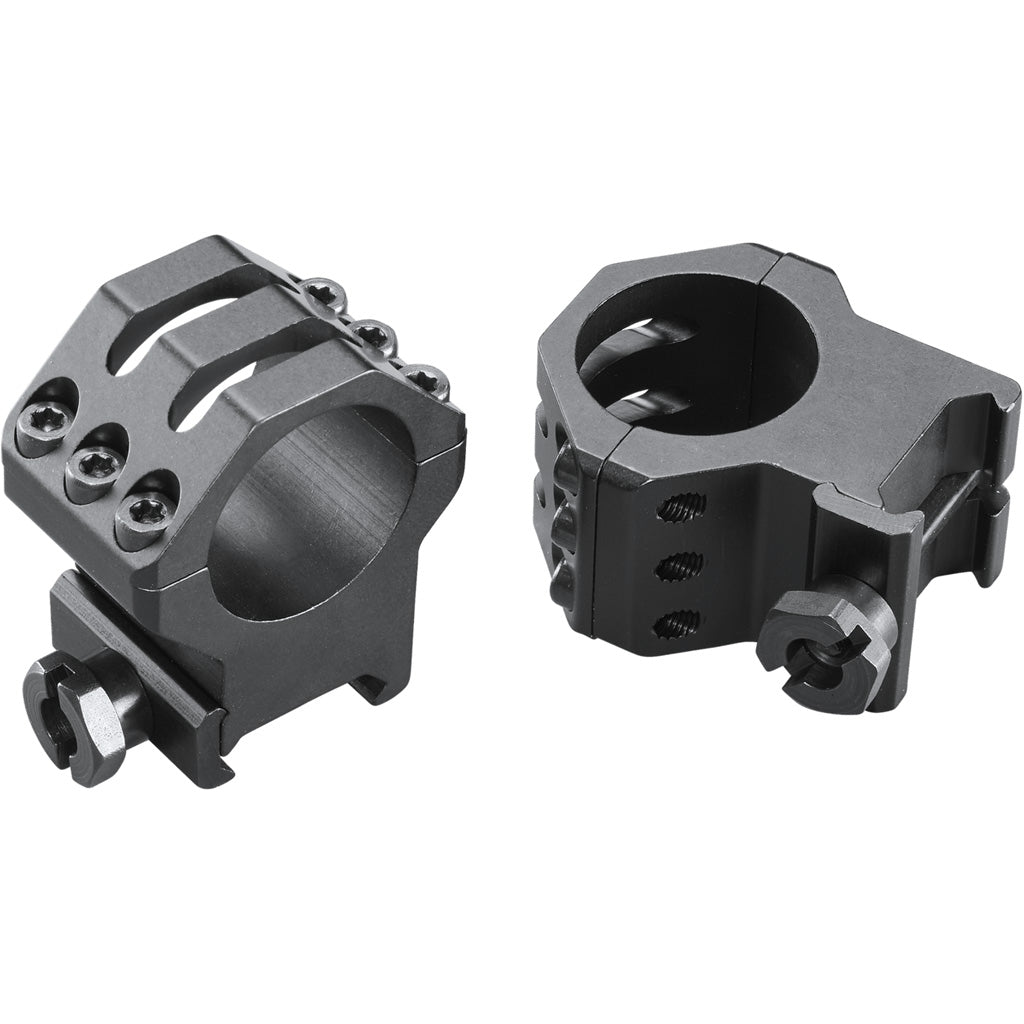 Weaver Weaver Classic 6Hole Skeleton Rings Matte Black 1" XHigh Clamshell Pack - Imported Draft - DropShot Archery