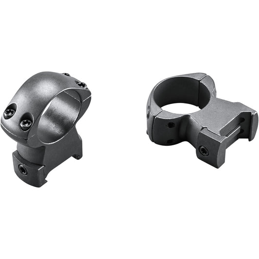 Weaver Weaver Grand Slam Steel Rings Matte Black 1" XHigh Clamshell Pack - Imported Draft - DropShot Archery