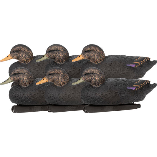 Zink Calls Zink Floater Duck Decoys Black Ducks 6 pk. - Imported Draft - DropShot Archery