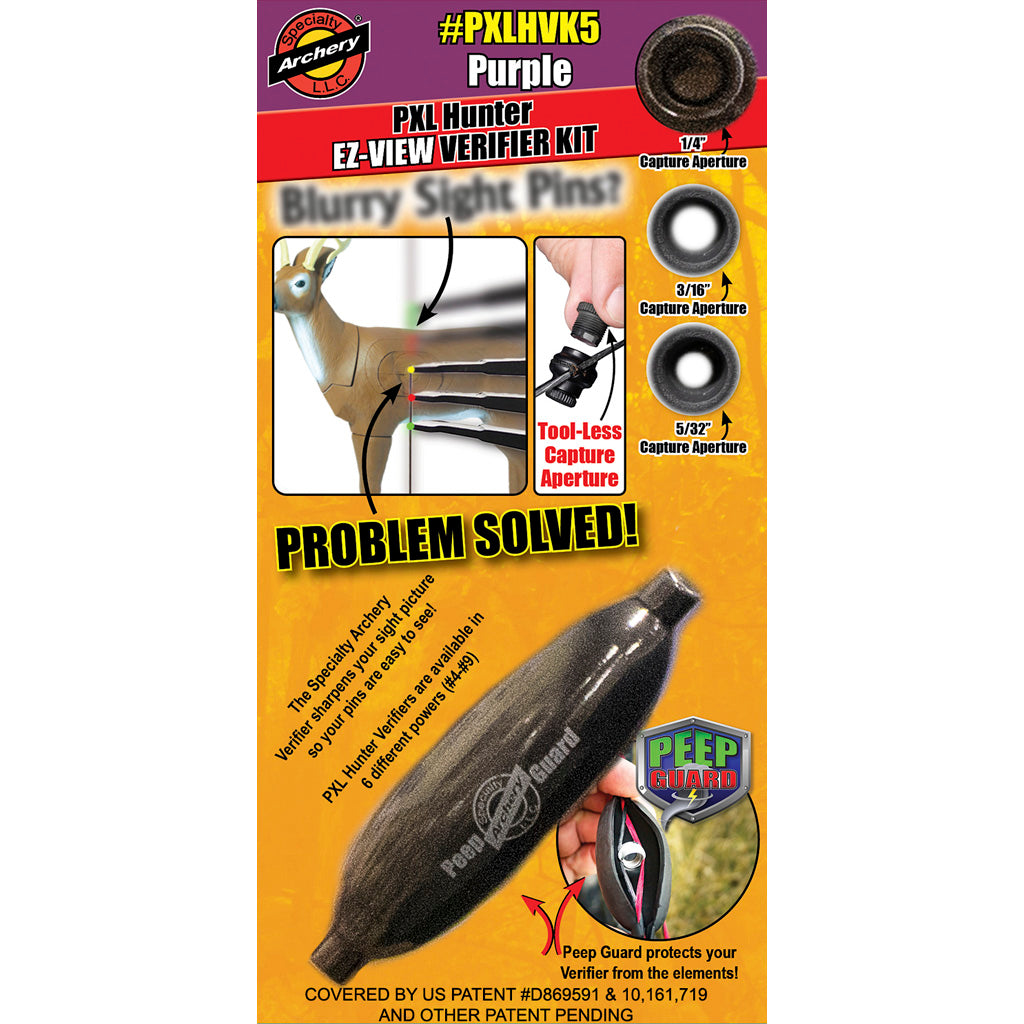 Specialty Archery Specialty Archery PXL Hunter EZ-View Verifier Kit No. 5 Purple - Imported Draft - DropShot Archery