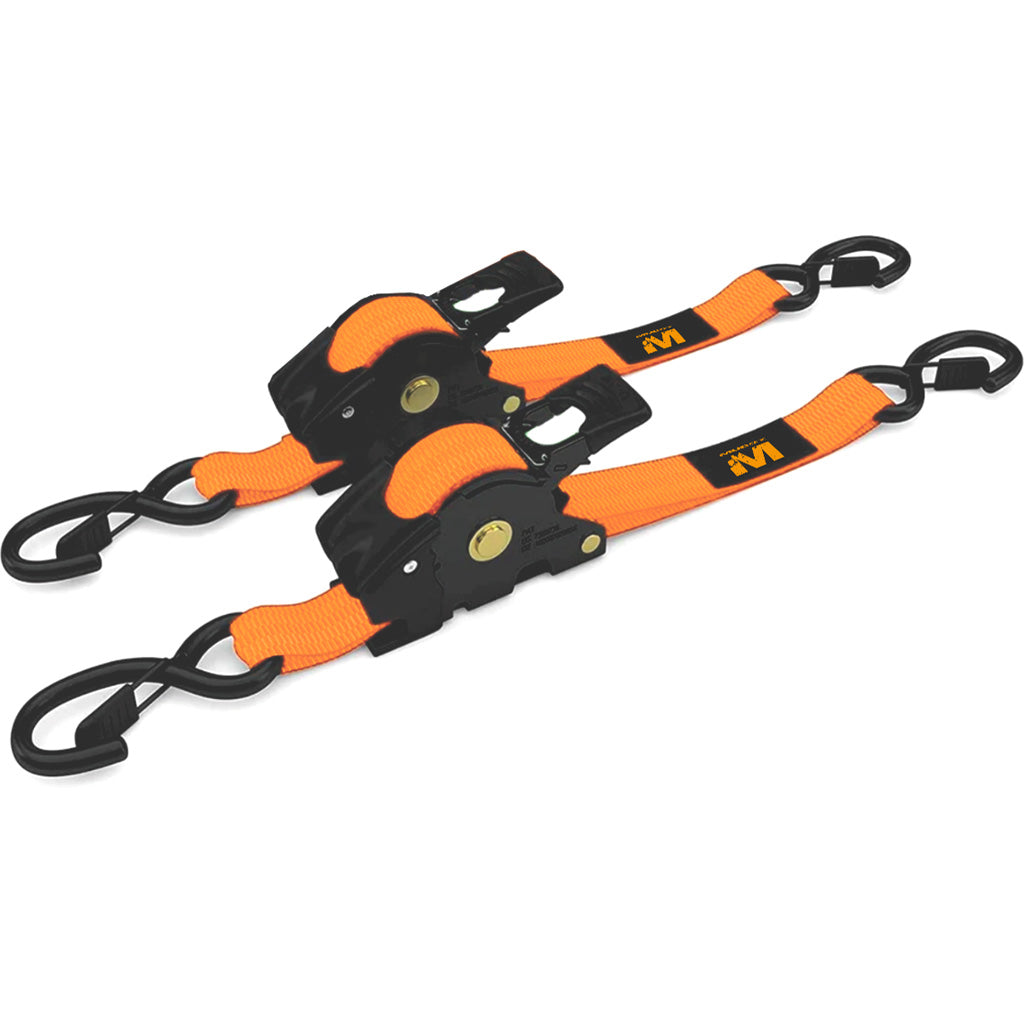 Muddy Retractable Ratchet Straps 1X10 2pk Orange