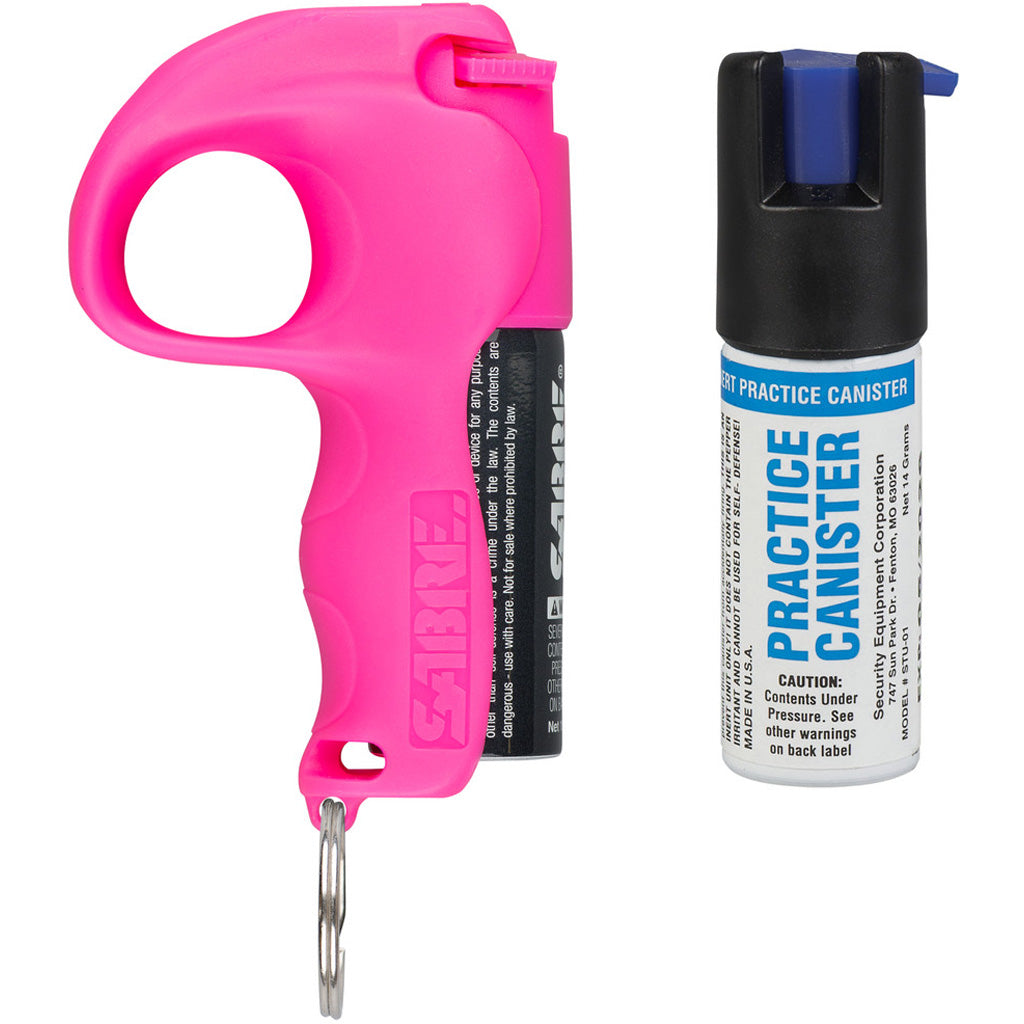 Sabre Sabre Easy Aim Pepper Spray w/Practice Spray Pink - Imported Draft - DropShot Archery