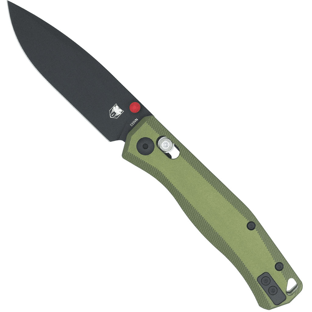 CobraTec CobraTec Regent S35VN Knife Folding Blade OD Green - Imported Draft - DropShot Archery