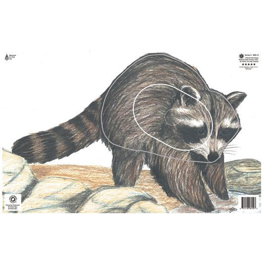 Maple Leaf Press Maple Leaf NFAA Animal Faces Group 3 Raccoon - Imported Draft - DropShot Archery