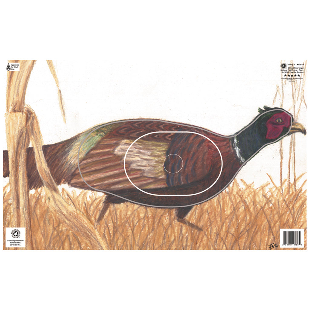 Maple Leaf Press Maple Leaf NFAA Animal Faces Group 3 Pheasant - Imported Draft - DropShot Archery