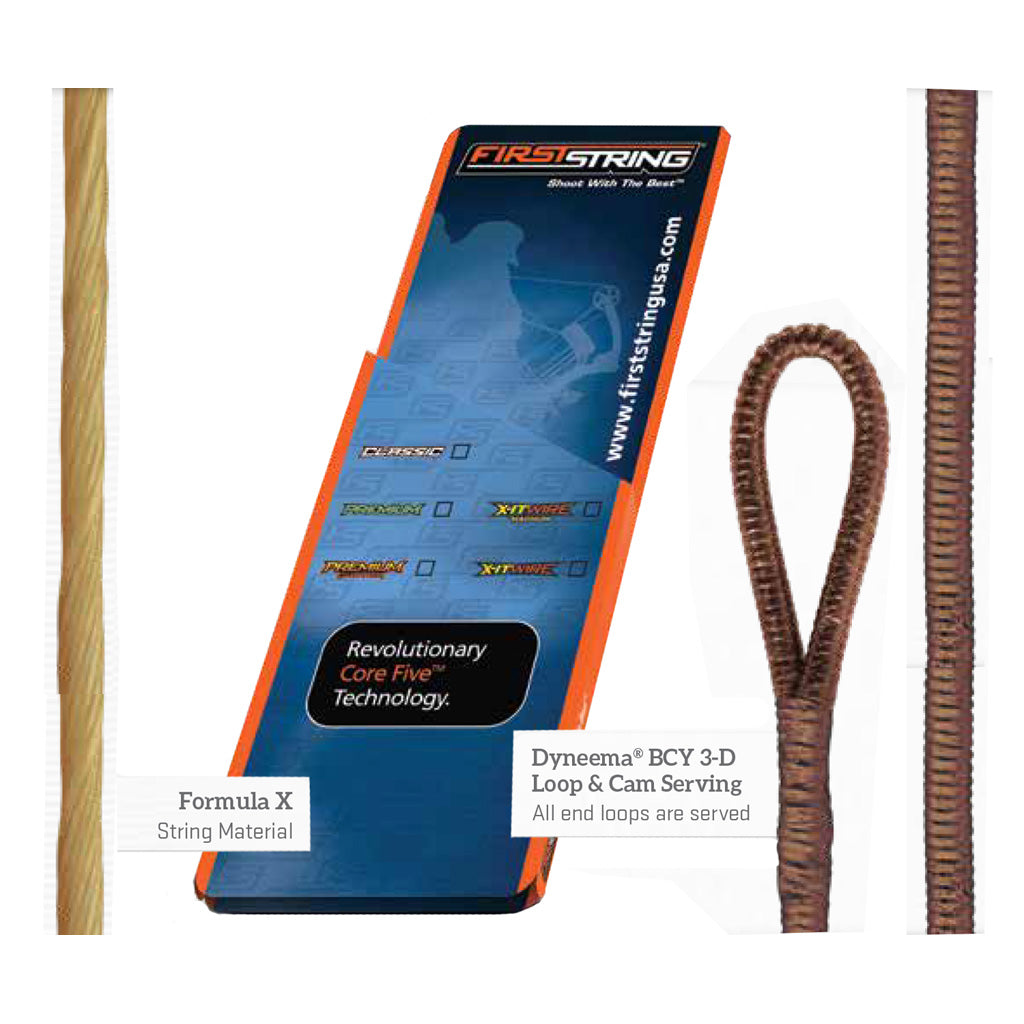 First String FirstString Classic String Set Buckskin w/Tan Serving Bowtech Invasion CPX - Imported Draft - DropShot Archery