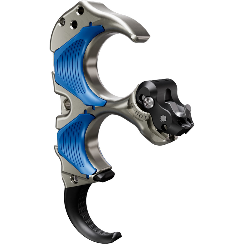 TRU Ball Tru Ball Aileron HBC Flex Release Blue/Quick Silver Brass 3 Finger Medium - Imported Draft - DropShot Archery